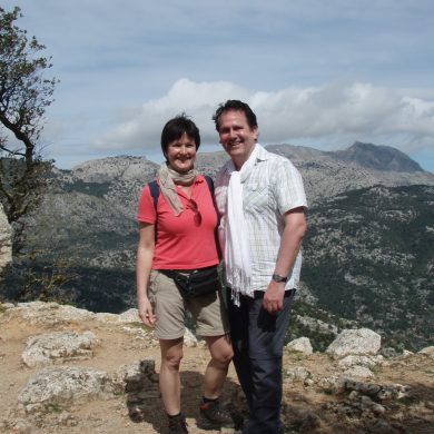 Margret Mergen und ihr Mann Wolfgang Pöter beim Urlaub in den Bergen
