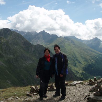 Margret Mergen und ihr Mann Wolfgang Pöter beim Urlaub in den Bergen