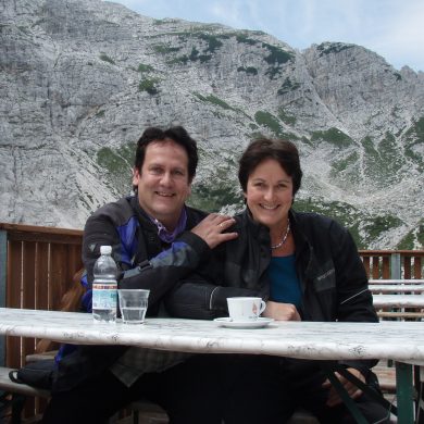 Margret Mergen und ihr Mann Wolfgang Pöter beim Urlaub in den Bergen
