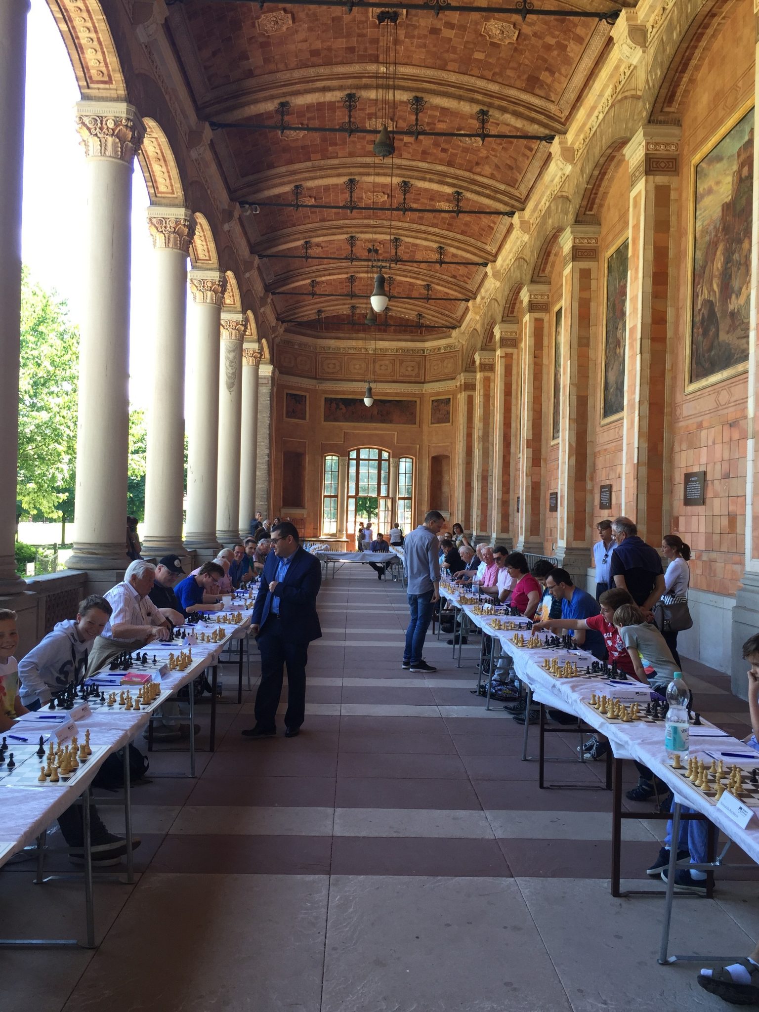 Schach in der historischen Trinkhalle