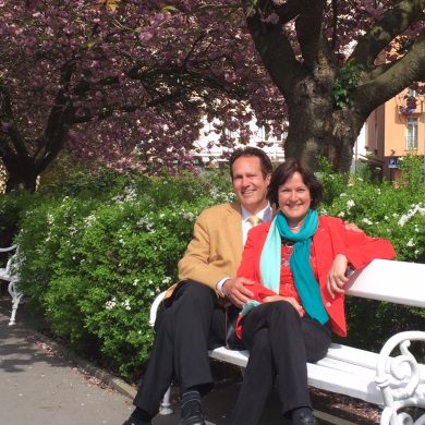 Margret Mergen und Mann, Wolfgang Pöter in Baden-Baden.